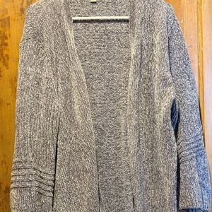 Women's Gray Open-Front Sweater